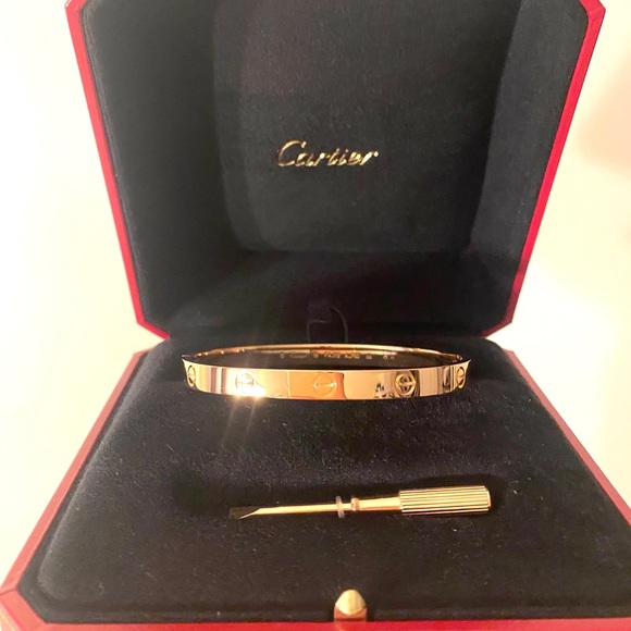 Cartier 18k love rose gold bracelet